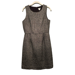 J CREW WOOL BLEND DRESS BLACK GRAY SIZE 4